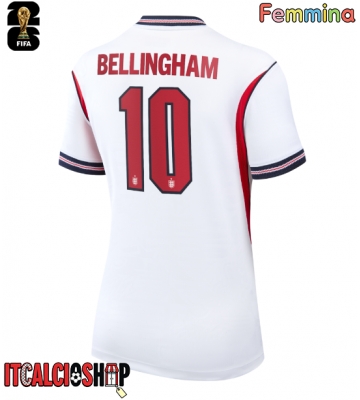 Inghilterra Jude Bellingham #10 Prima Maglia Femmina Mondiali 2026 Manica Corta